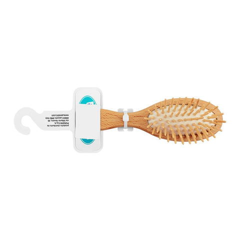 Mira Hair Brush, Small, Oval Shape, Wooden Style, No. 322