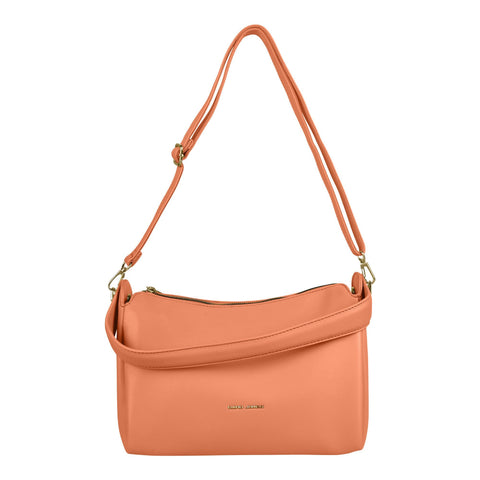 D-J Hand Bag With Shoulder Strap, Pink, CM6625