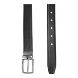 Feeling Men's Leather Belt, Black/Tan, 203