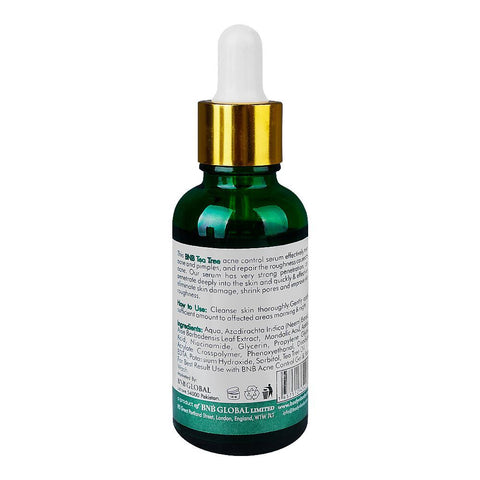 BNB Organic Source Tea Tree Acne Control Serum, Prevent Acne & Reduce Blemishes, 30ml