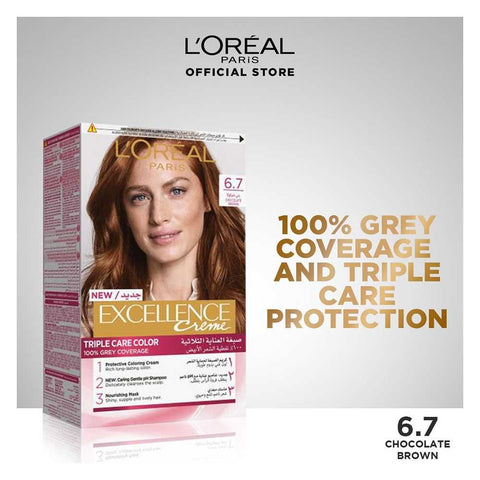 L'Oreal Paris Excellence Hair Color, Chocolate Brown, 6.7